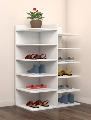 Produktbild von VCM Holz- Schuhregal | Maße: B. 60 x  H. 80 x T. 30 cm | 12 Fächer - Enosa