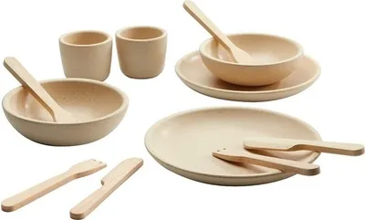 Produktbild von PlanToys Holzspielzeug Geschirrset