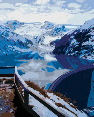Produktbild von Zuty - Malen nach Zahlen - STAUSEE MOOSERBODEN IN KAPRUN, 40x50 cm, mit Keilrahmen (bereits gespannt)