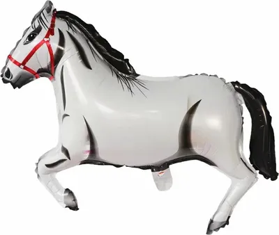 Obrázok produktu pre Fóliový balón Kôň, balón s koňom, približne 75 x 103 cm, biely