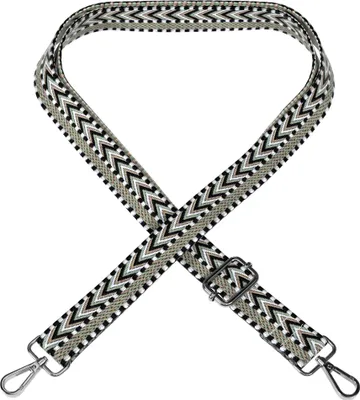 Produktbild von EAZY CASE - Verstellbarer Taschengurt, Ersatz Schultergurt für Handtaschen, Umhängeband mit Karabiner in Silber, breiter Taschenriemen für Taschen, DIY Taschenband in Schwarz