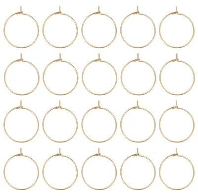 20 Stk. Creolen 20mm Edelstahl gold für DIY Ohrringe