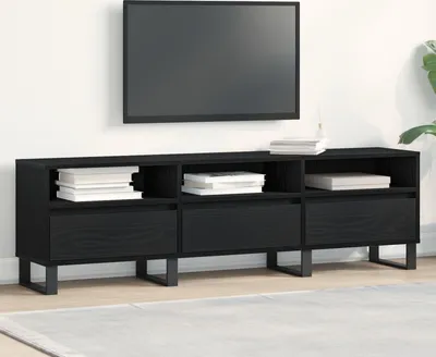Produktbild von Möbel TV-Schrank Schwarz Eiche 150x30x44,5 cm Holzwerkstoff - TV-Schränke 862880