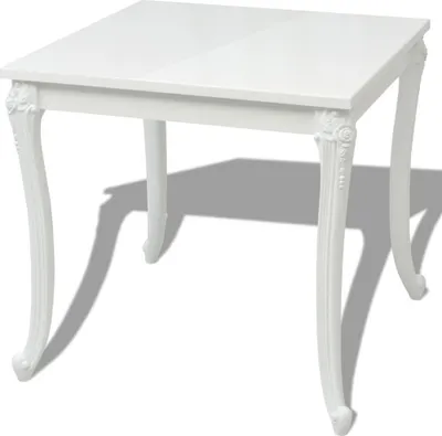 Produktbild von vidaXL Esstisch 80x80x76 cm Hochglanz-Weiß