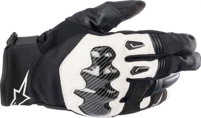 Produktbild von Alpinestars SMX-1 Drystar® wasserdichte Motorradhandschuhe, schwarz/weiß, L