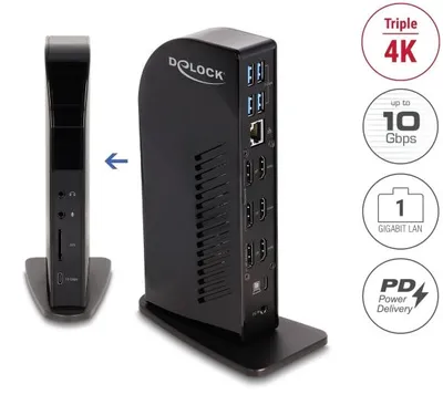 Image de DELOCK USB Type-C Triple Display Dockingstation mit DisplayL