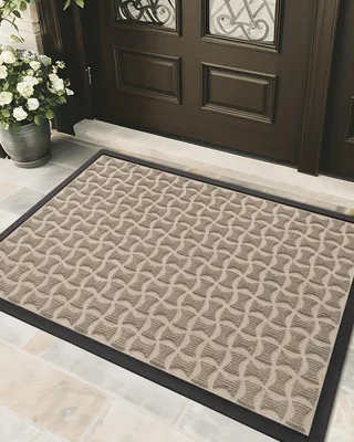 Productafbeelding van Antislip vloermat voor binnen en buiten, wasbaar, 61x92 cm, khaki