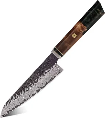 Image de Couteau de cuisine damassé AI-37317 - Petty Vert KP37317