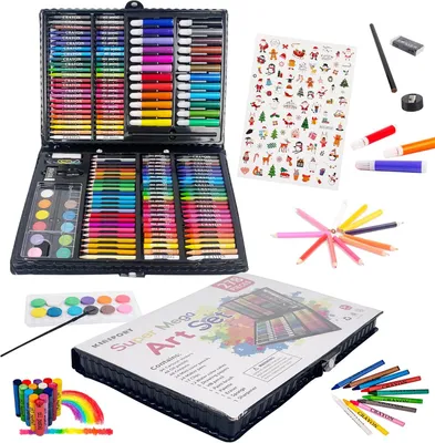 Produktbild von 278-teiliges Kunstset für Kinder, hochwertiges Zeichenset im Koffer