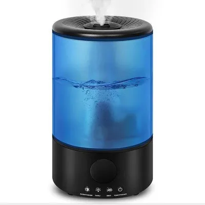 Obrázek produktu pro Zvlhčovač vzduchu 32 l, 360°, ultra tichý, automatické vypnutí, do ložnice a pro rostliny, modrý