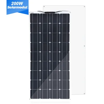Produktbild von 200W Solarpanel Flexibel Monokristallin 12V Solarmodul Set Solaranlage für Wohnmobil Balkonkraftwerk Camping Boot 0%