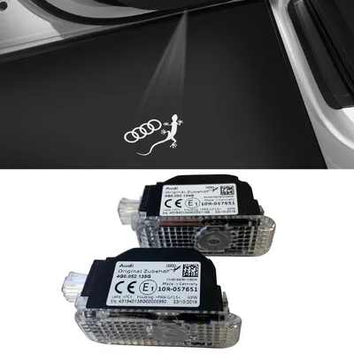 Original Audi Echse + Ringe LED Einstiegsbeleuchtung Tür Logo FÜR VIELE AUDI´s – Produktansicht