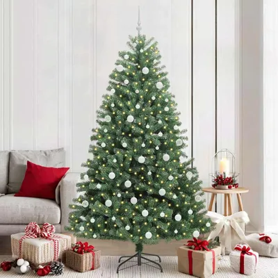 Immagine prodotto di Maison Exclusive - Albero di Natale artificiale pieghevole con 300 LED, verde, 210 cm
