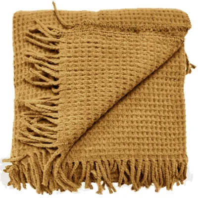 Immagine prodotto di Caldo scialle con frange Selien in caramello