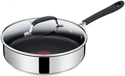 Produktbild von Tefal Jamie Oliver E3033344, Rund, Schwenkpfanne, Schwarz, Edelstahl, Titan, 175 °C, Edelstahl
