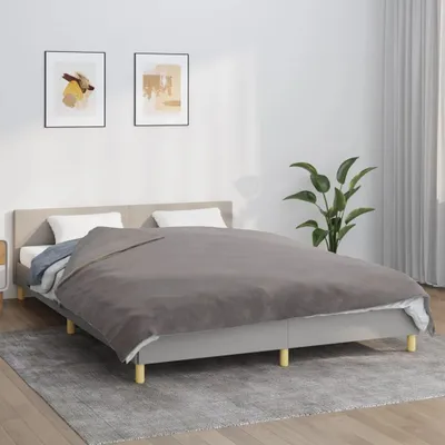 Produktbild von The Living Store Gewichtsdecke mit Bezug Grau 200x200 cm 13 kg Stoff