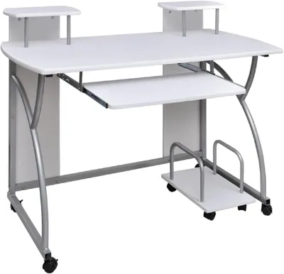Produktbild von Computertisch in Weiß aus Holzwerkstoff, 110 x 52 x 88,5 cm