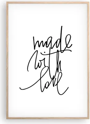 Produktbild von Gerahmtes Poster - Rahmen in heller Eiche - Erstellt mit Liebe - 70x100 cm - Wand Bild - Wanddeko - Wandbilder - Kunstposter - Wandposter - Bilderrahmen - Bilder - Kunstdruck - P2NPA70x100-4499