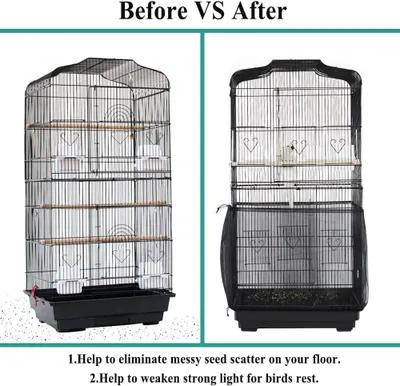 Imagen del producto de Jaula para pájaros con atrapanieves, ajustable, de 200 x 40 cm, red protectora para el cuidado de aves
