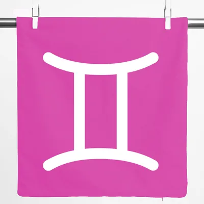 Produktbild von Huuraa Kissenbezug Zwillinge Sternzeichen Zeichen 40x40cm Fuchsia Baumwolle Dekokissenbezug Geschenkidee