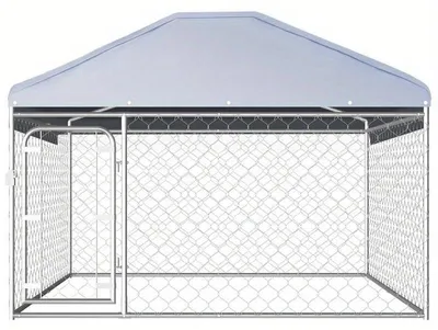Immagine prodotto di Cuccia per cani – Rifugio e gabbia per esterni – Con tetto protettivo – 200x200x135 cm – Polietilene