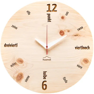 Image de Horloge murale Kultuhr Zirbe ronde - huamet Modèle : CH40-C-01