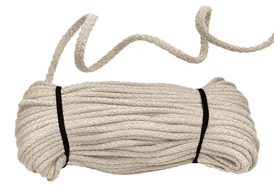 50m Baumwoll-Kordel geflochten 5 mm Baumwoll-Schnur Seil hellbeige