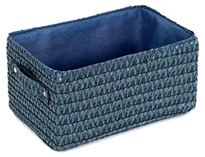 Produktbild von Aufbewahrungskorb mit Griff, 23 x 15 x 12 cm, Blau