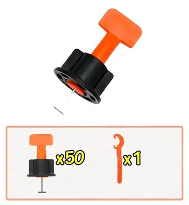 Produktbild von Fliesen-Nivelliersystem, 51 Stück Clips, langlebiges Design, 51Pcs
