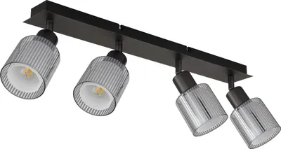 Produktbild von GLOBO 54456-4, Schwarz, Glas, Metall, IP20, I, E14, 25 W