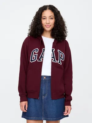 Produktbild von Gap Sweatshirt mit Kapuze, Reißverschluss und warmem Fleece-Futter, Rot, Größe S