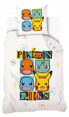 Produktbild von Carbotex Bettwäsche Pokémon Pikachu 160x200 Baumwolle Kinder