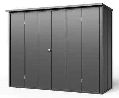 Produktbild von GFP Primeyard Geräteschrank Metall 228x84x181 cm Gartenschrank anthrazit inkl. Fußboden