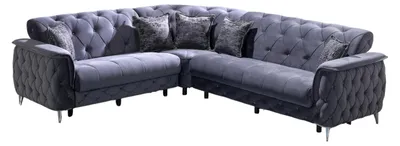 Produktbild von ECKSCHLAFSOFA Sucre Anthrazit - Langer Schenkel Rechts, KI-generiertes Bild