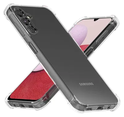 Two transparent phone cases are shown diagonally, overlapping each other, with a white background.