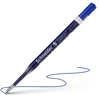 Imagen del producto de 10 bolígrafos Schneider SN103903, tinta en gel, modelo Gelion+, color azul, punta de 0,4 mm