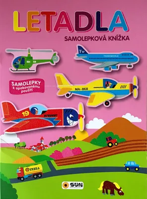Obrázek produktu pro Letadla - samolepková knížka pro opak. lepení