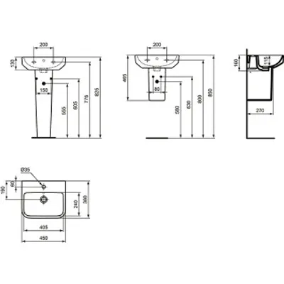Produktbild von IDEAL STANDARD T473901 Standsäule i.life S Weiß