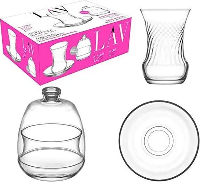 Produktbild von LAV Turkische Teeglaser - 6x Stuck - Glas - 105 ml - Tee/Kaffee