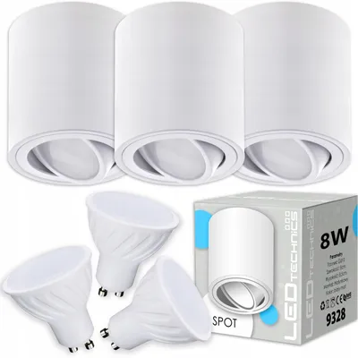 Produktbild von LEDTechnics Runde Decken-Spots GU10 3er-Set mit LED