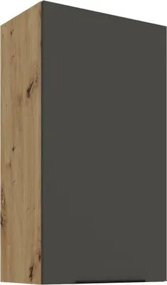 Produktbild von Hoher Wandschrank LUNARA – Breite 50 cm, Graphit/Eiche (Artisan).