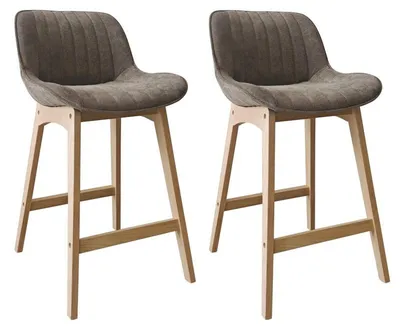 Produktbild von Set NORDEN Barstühle Eiche 65 cm mit Cordbezug