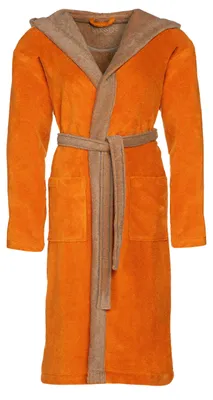Productafbeelding van Vossen badjas, uni, model Poppy, kleur fox/raffia, maat 50/56