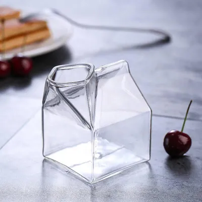 Produktbild von Milchkännchen Alina aus Glas transparent 250ml, 7 cm breit, 7 cm tief, 10,5 cm hoch