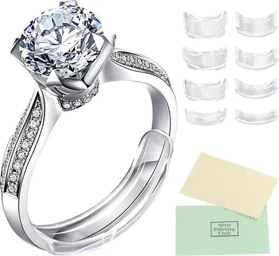 Produktbild von Beautigeir 8 Stück Ringversteller zum Einstellen der Ringgröße, Unsichtbarer Ringgrößenversteller für alle Ringe, verschiedene Größen