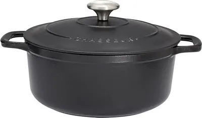 Produktbild von CHASSEUR PUC473201, Auflaufform, Rund, Eisenguss, 10 Person(en), Keramik, Halogen, Gas, Induktion, Schwarz
