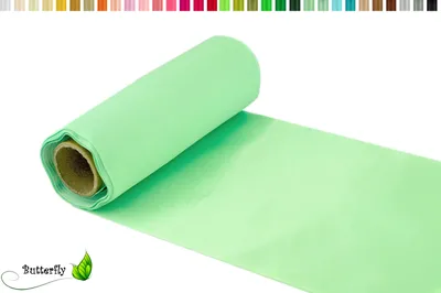 Produktbild von 9m Rolle Satin Tischband 15cm, Farbauswahl:mintgrün / mint 513