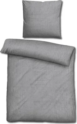 Produktbild von Sleezzz® Musselin Bettwäsche grau 155 x 220 cm + 80 x 80 cm