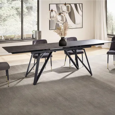 Immagine prodotto di Tavolo da pranzo da soggiorno 180 - 260 cm allungabile in Vetroceramica tavolo da pranzo tavolo da pranzo | Wohnling