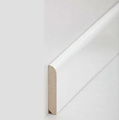 Produktbild von Sockelleiste Massivholz 10 x 58 x 2400 mm Weiß zum Kleben, Clipsen, Schrauben & Nageln Massivholz Fußleiste by PROVISTON 60 Meter | 25 Stück